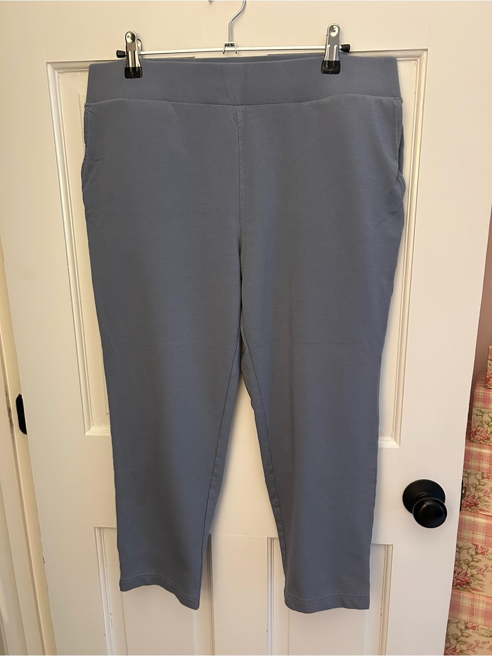 Pure Jill Slim Leg Cropped Pants in Slate Blue
